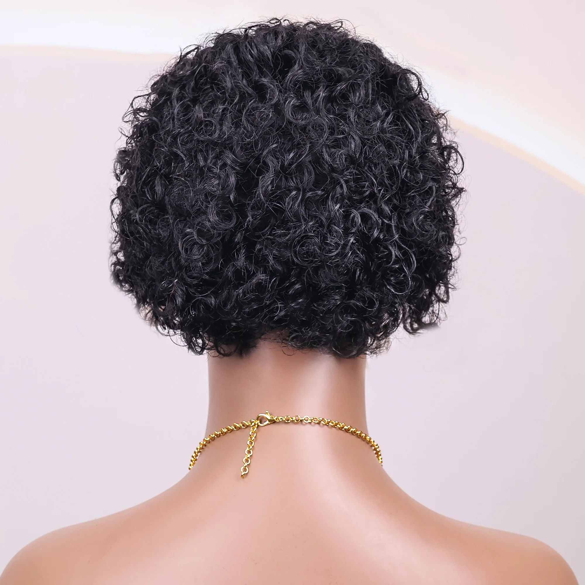 Peluca corta Afro Puff para mujeres negras، pelucas Brasilñas de encaje frontal 13x1، اللون الطبيعي، ريزادو، كورتي بيكسي، كابيل