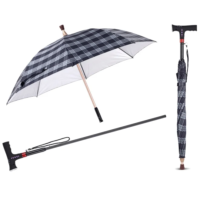 New high-quality medical home elderly adjustable intelligent cane umbrella