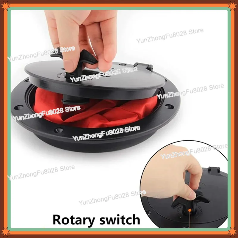 6Inch Deck Plate Kit Kayak Deck Hatch With Storage Bag For Boat Fishing Rigging Black