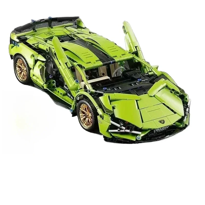 Compatible building block new sports car cyberpunk programming remote control sports car assembly model toy boy gift image 3