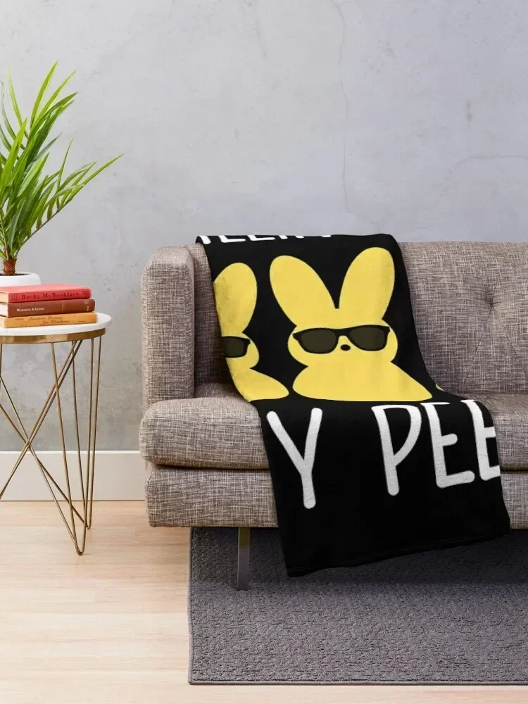 chillin' with my peeps easter kids Throw Blanket Custom Picnic Soft Big Blankets