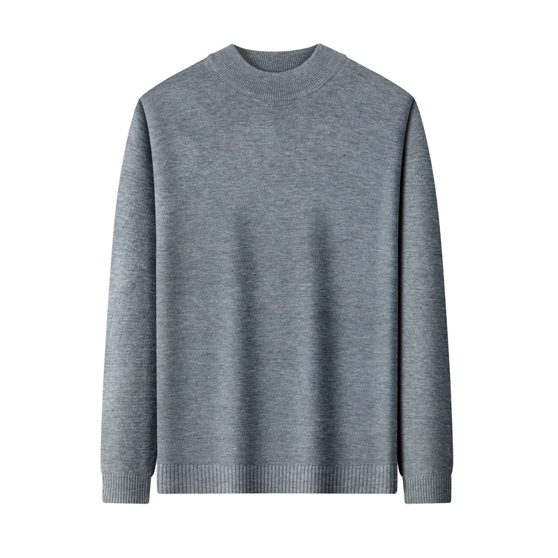 7 Colour Men's Half High Neck Long Sleeved Solid Color Sweater Soft, Warm and Comfortable Top with a Base