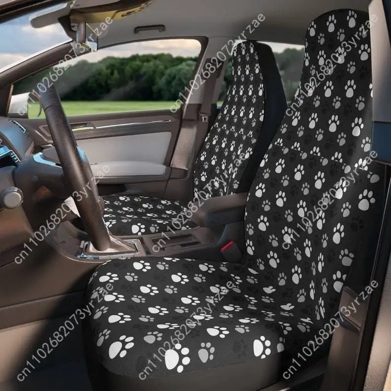 

Paw Prints Car Seat Covers Universal Environmentally Friendly Interior Decorations Comfortable Breathable Car Seat Covers