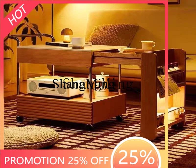 FG  living room mobile small table coffee table household tea cabinet sofa fireplace rock slab tea table