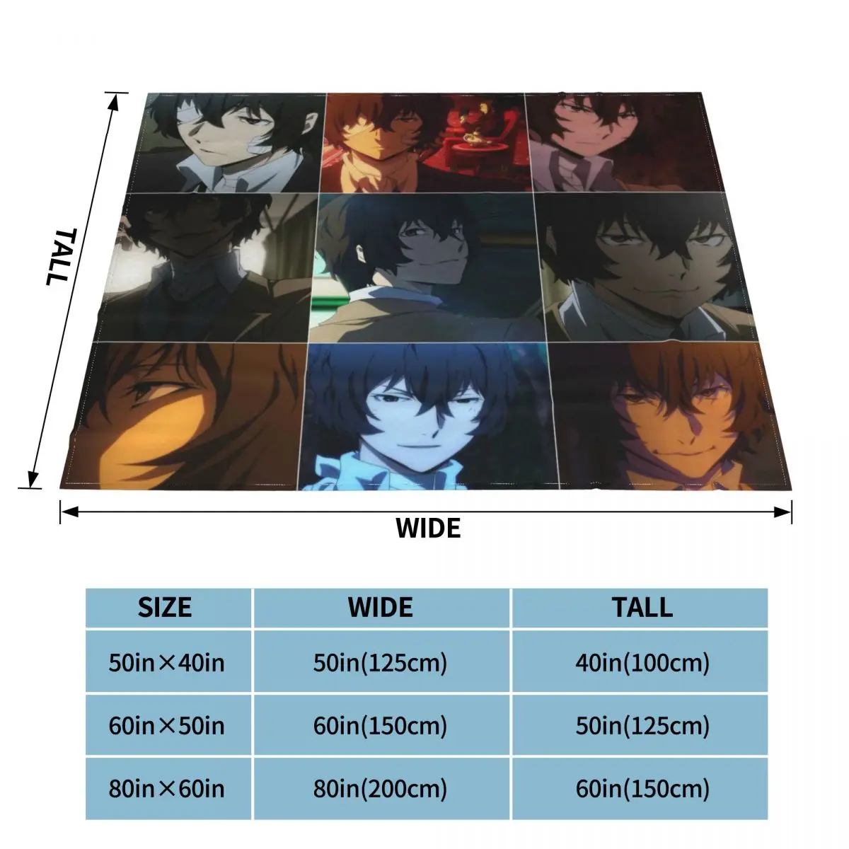 Dazai Osamu Blankets Coral Fleece Plush Winter Japanese Plaid Anime Multi-function Warm Throw Blanket for Sofa Office Bedspreads