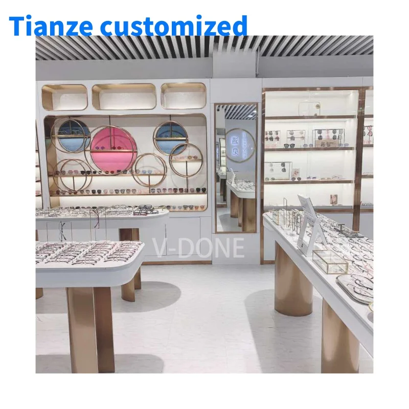 [Customized]Customized modern luxurious optical shop display stand wall mounted optical frame display racks