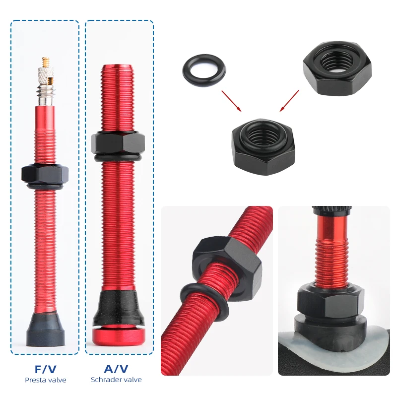 presta valve motorcycle tube valve stem nuts