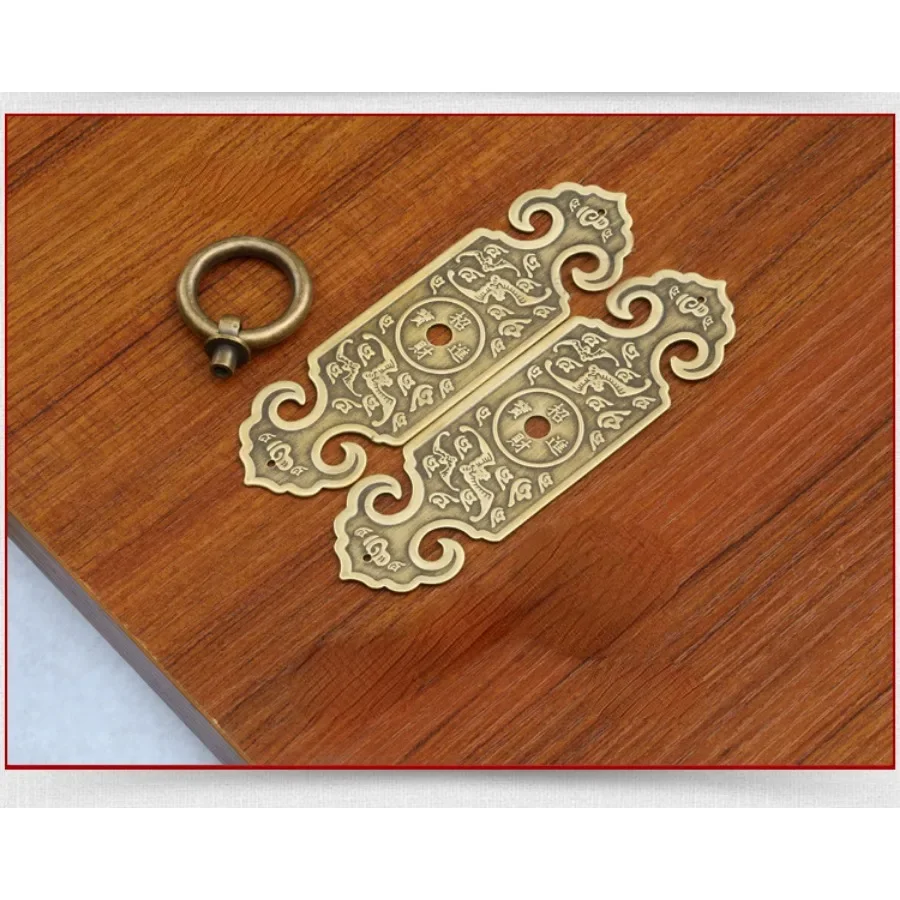 New Chinese Style Furniture Handles Vintage Bronze Ring Handles for Cabinets and Drawers Bookcase Wine Cabinet Handles