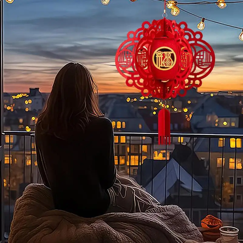 

Palace Lantern Chinese Lucky Golden Fu Character Lantern Spring Festival Lucky Pendant Chinese Traditional Lanterns For Festival