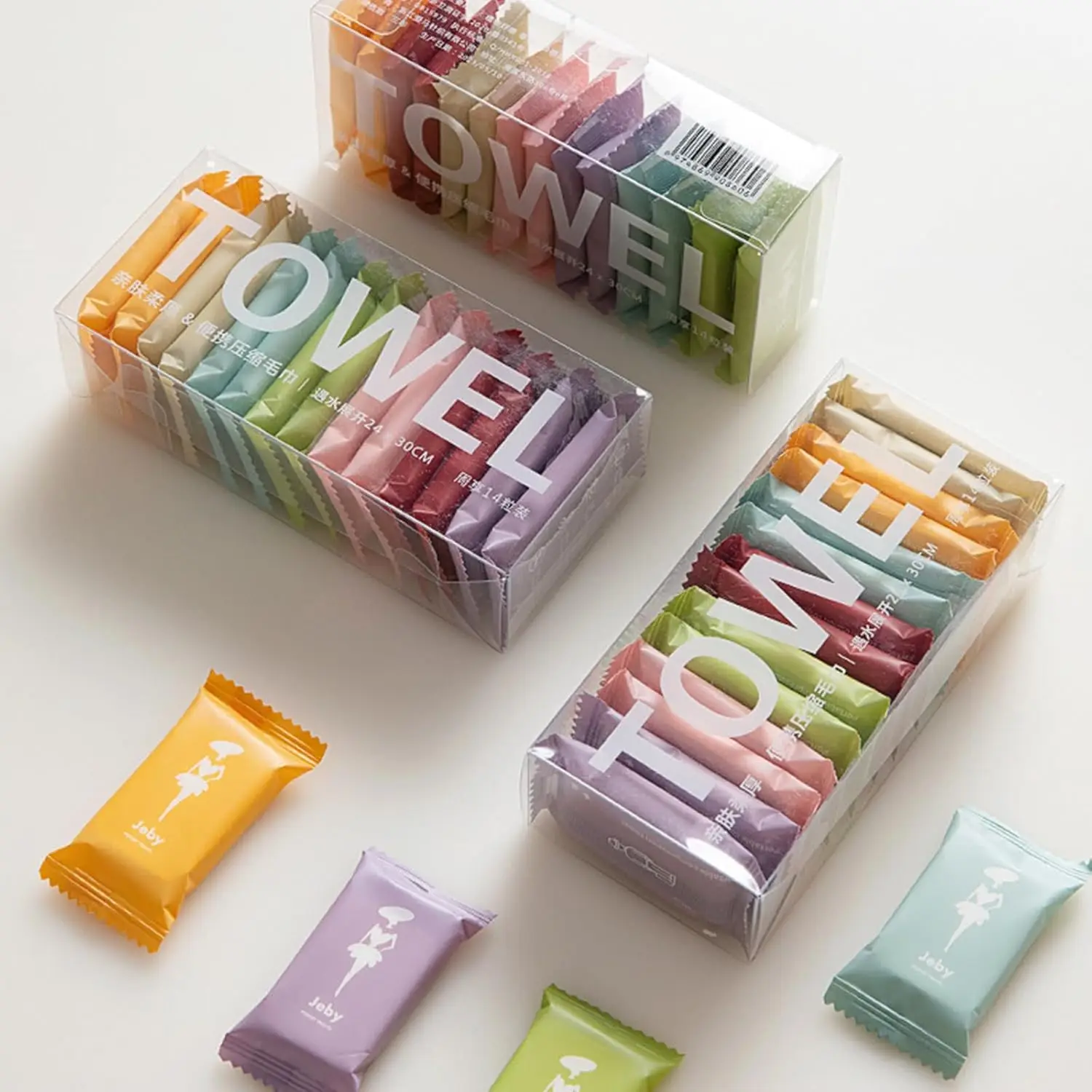 14pcs Compressed Face Towel Nonwoven Water Wet Wipe Tablet Portable Travel Makeup Tissue For Hotel Disposable Face Wipe