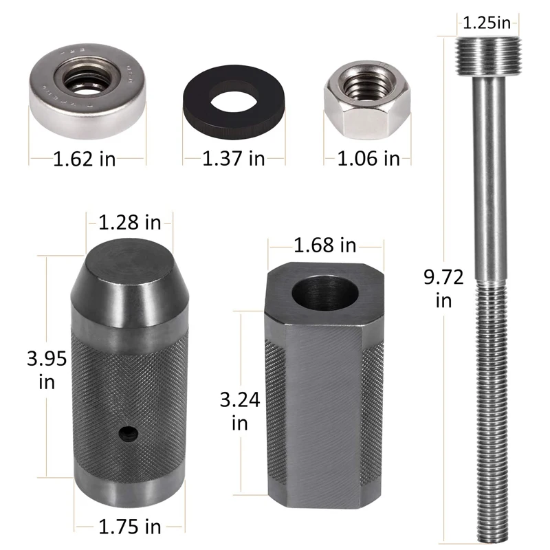 9U-6891 Injector Sleeve Cup Remover&Installer Set for CAT Caterpillar 3406E C10 C12 C15 C16 C-18 Engine ,Steel (6 PCS/Set)