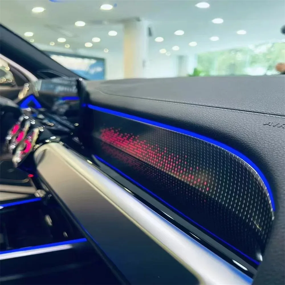 For Mercedes B-Class W247 GLA H247 and EQA Models Center Console Ambient Light Panel with Starlight Logo