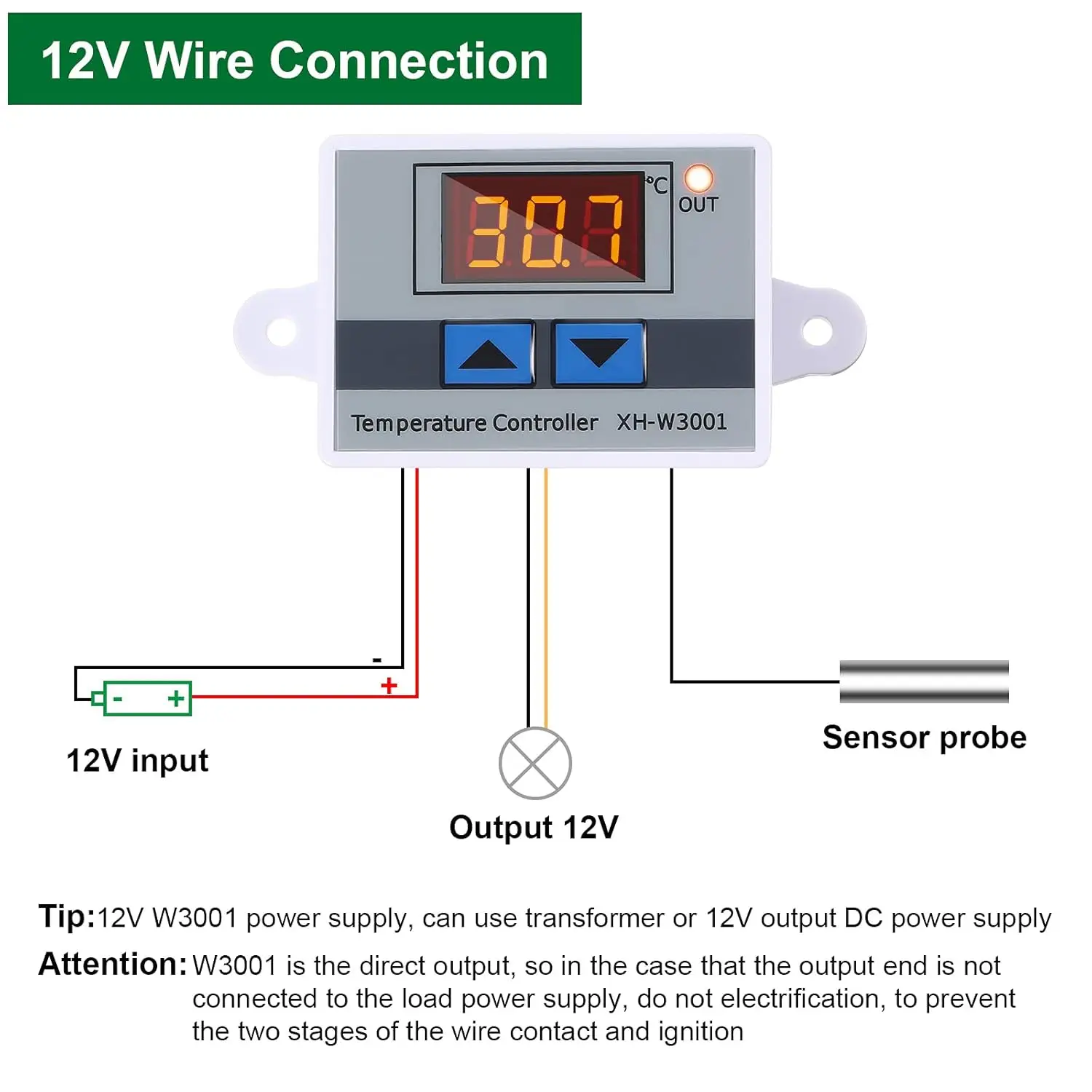 Digital Temperature Controller Thermostat Switch Thermometer 12V Microcomputer Thermoregulator Home Automation System