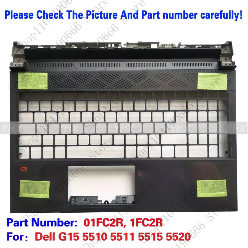

bd New For Dell G15 5510 5511 5515 5520 Palmrest Upper Case Thunderbolt 01FC2R.