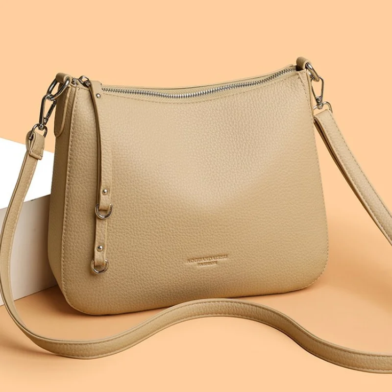 

Women's Messenger Bag Made Of Deerskin Leather Featuring High-End El Salvador Casual Neat Lightweight Daily Look