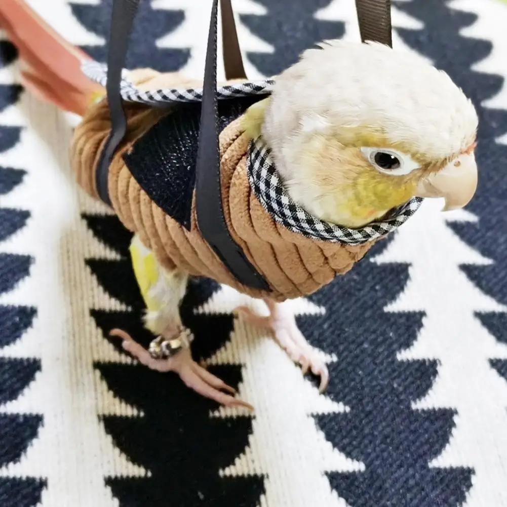 Adjustable Strap Pet Harness For Small Parrots & Budgies Portable Bird Travel Bag Anti Escape Outdoor Harness Vest Random Color