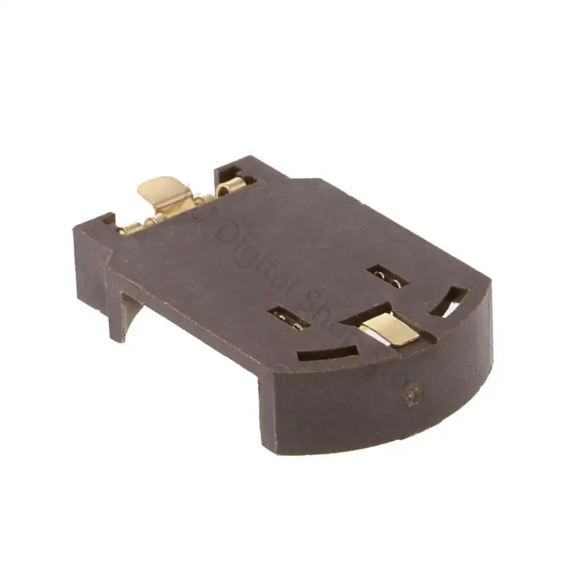 96BA 20 Stück 3V CR2032 horizontaler SMD-Münzknopfbatteriehalter, brauner Behälter – Detail 5