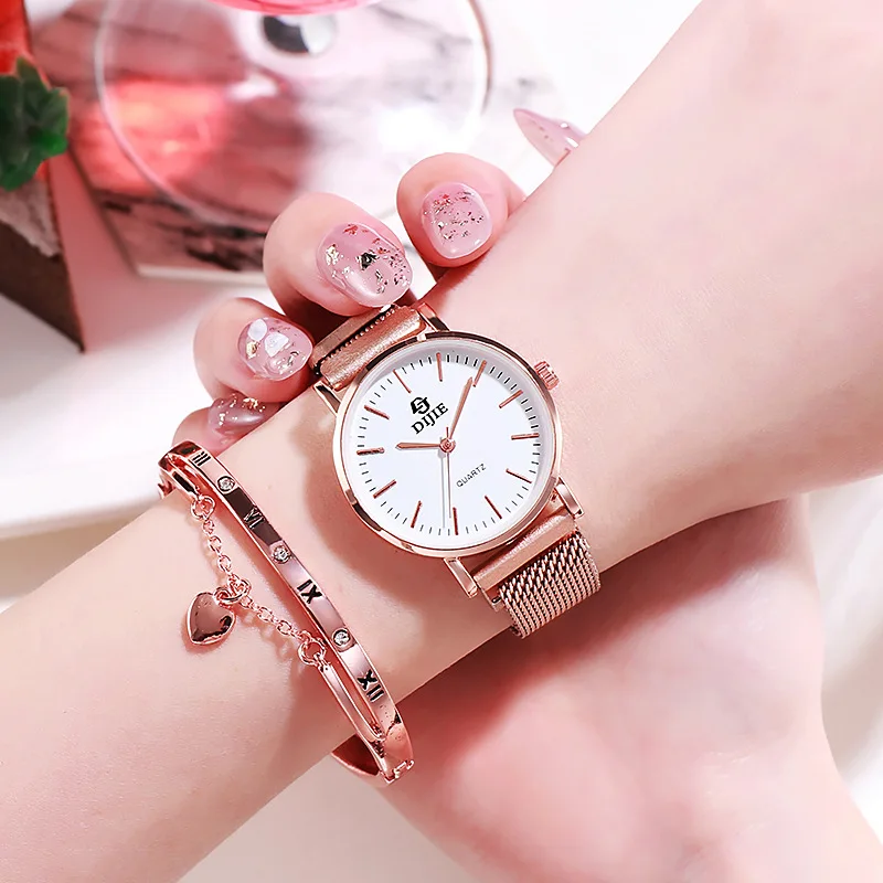 Unique Style Girls' Partysu Versatile Personality Watch Female Students Korean Style Simple Fashion Casual Couple's Watch