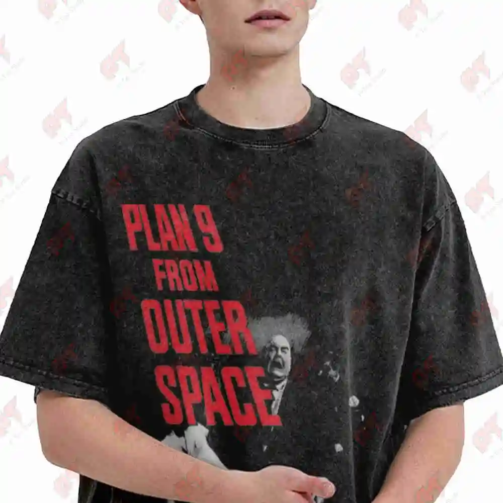 Plan 9 From Outer Space Vintage Washed Tee Pure Cotton T-Shirt