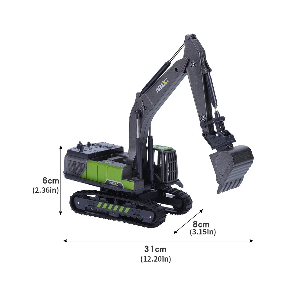 حفارة نموذج رافعة لعبة للأطفال ، تفريغ سيارة ، محاكاة الهندسة مركبة ، ديكور هدية للبنين ، 1:55 ، ديكور