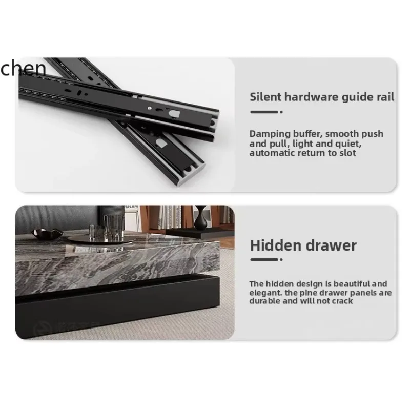 DSA  Minimalist Rock Slab Coffee Flat Surface Home Living Room Office Coffee