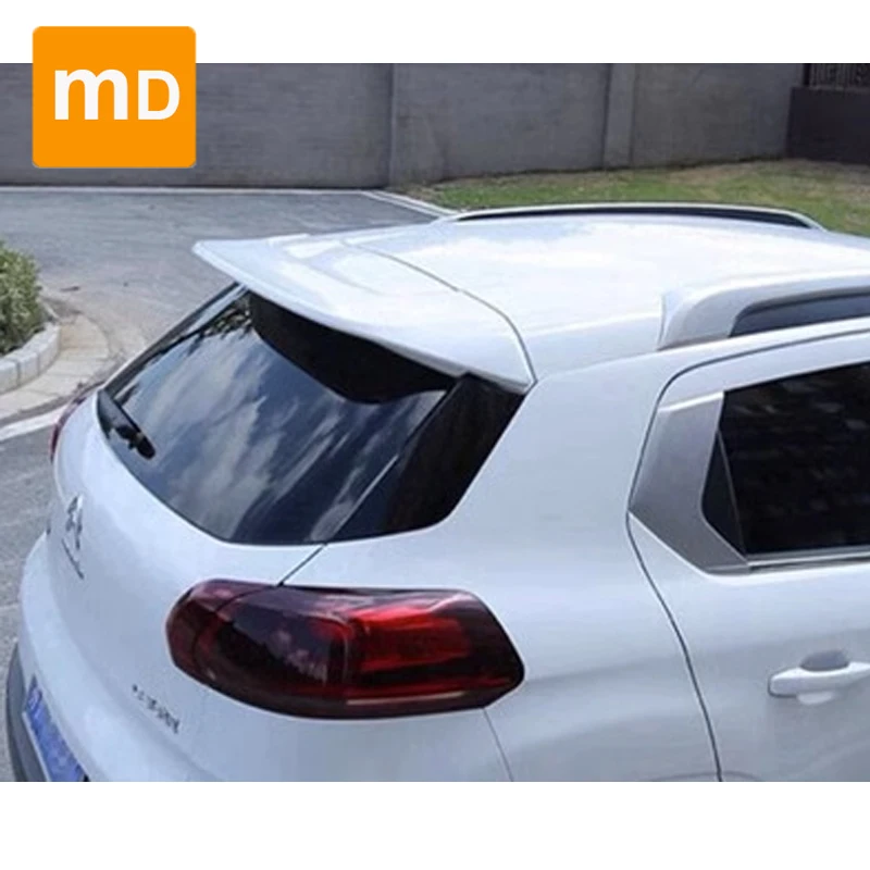 Glossy Black Spoiler Wing For Citroen C3-XR 2015-2018 Modification Spoiler Top Wings Black Lip Body Kit Car Accessories Upgrade