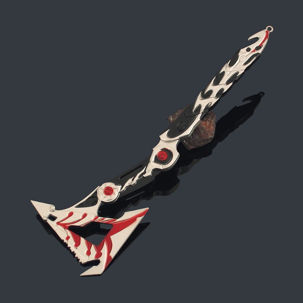 27cm missão convocar sequência lâmina streamer luta voar machado jogo arma periférica modelo acessórios ornamentos presentes brinquedos meninos