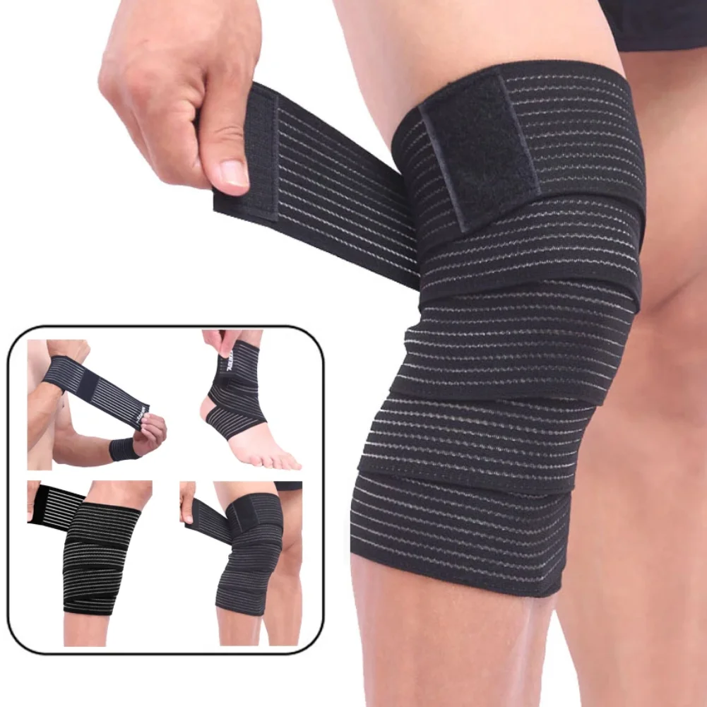

1PC 40-180cm Compression Bandage Protector Knee Support Brace Sports Elastic Elbow Straps Leg Bands Bandage Workout Wrap