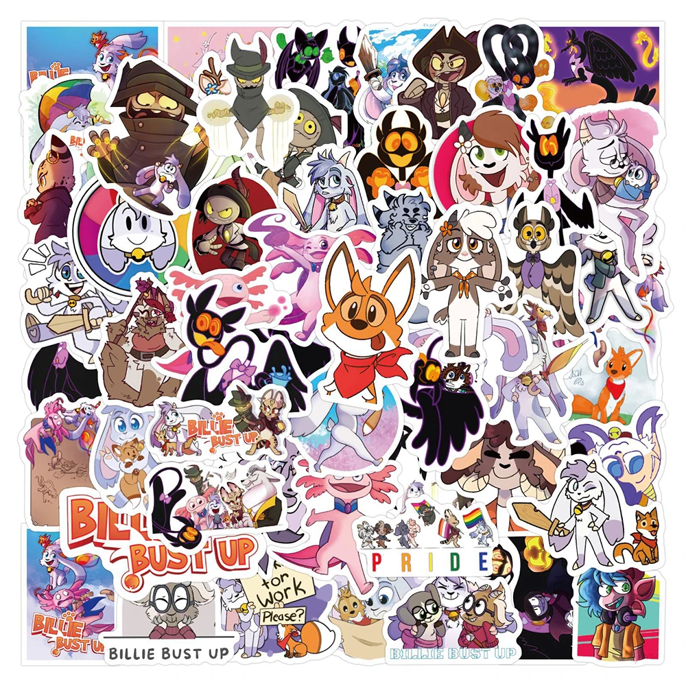 

10/30/50/110PCS Billie Bust Up Stickers Cartoon Game Decals Toys Notebook Phone Suitcase Bike Guitar Fridge DIY Graffiti Sticker