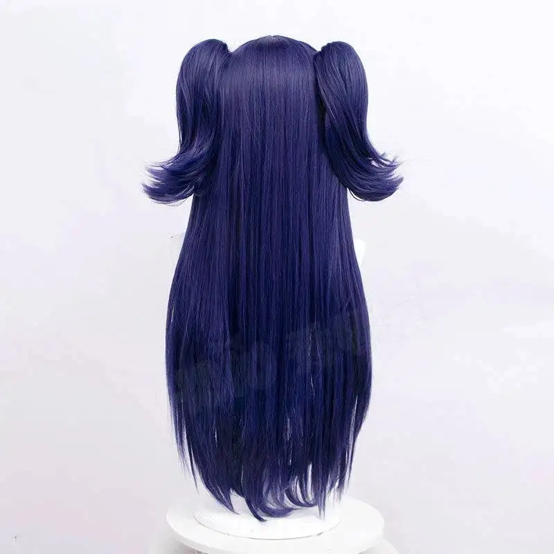 لعبة الأرشيف تأثيري Hayase Yuuka مرحلة دور اللعب ارتفاع درجة الحرارة الحرير خاص عميق الأزرق الأرجواني شعر مستعار الشعر صافي الباروكات