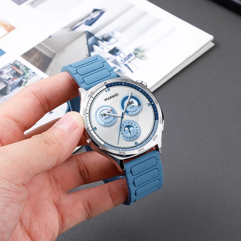 Силиконовый ремешок для Samsung Galaxy Watch 7/6/5/4 Active 2 40 мм 44 мм Спортивный браслет HUAWEI Watch GT 2e 3 4 5 18 мм 20 мм 22 мм Ремешки