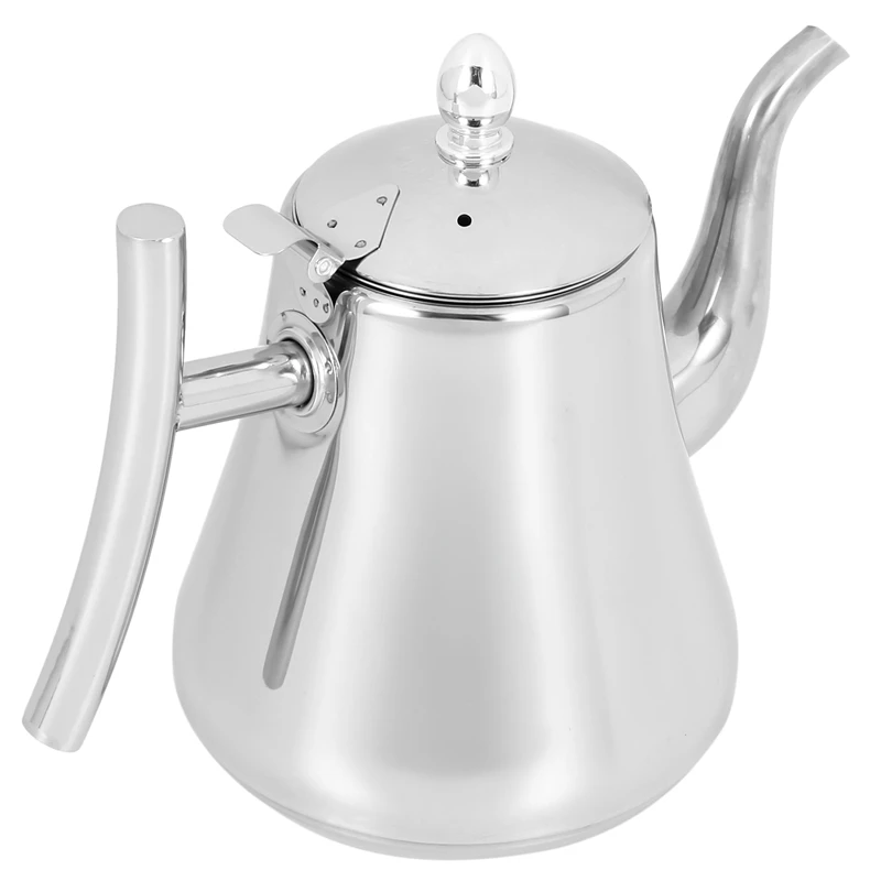 Top Deals 1.5L Stainless Steel Teapot Coffee Pot With Filter Kettle Home Hotel Bar Restaurant Stainless Steel Kettle Pot Inducti