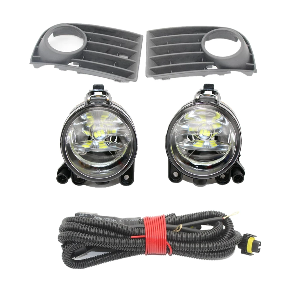 

Car Lights For VW Golf 5 A5 MK5 2004 2005 2006 2007 2008 2009 Front Bumper Fog Light Lamp With Led Bulbs + Grille + Wire