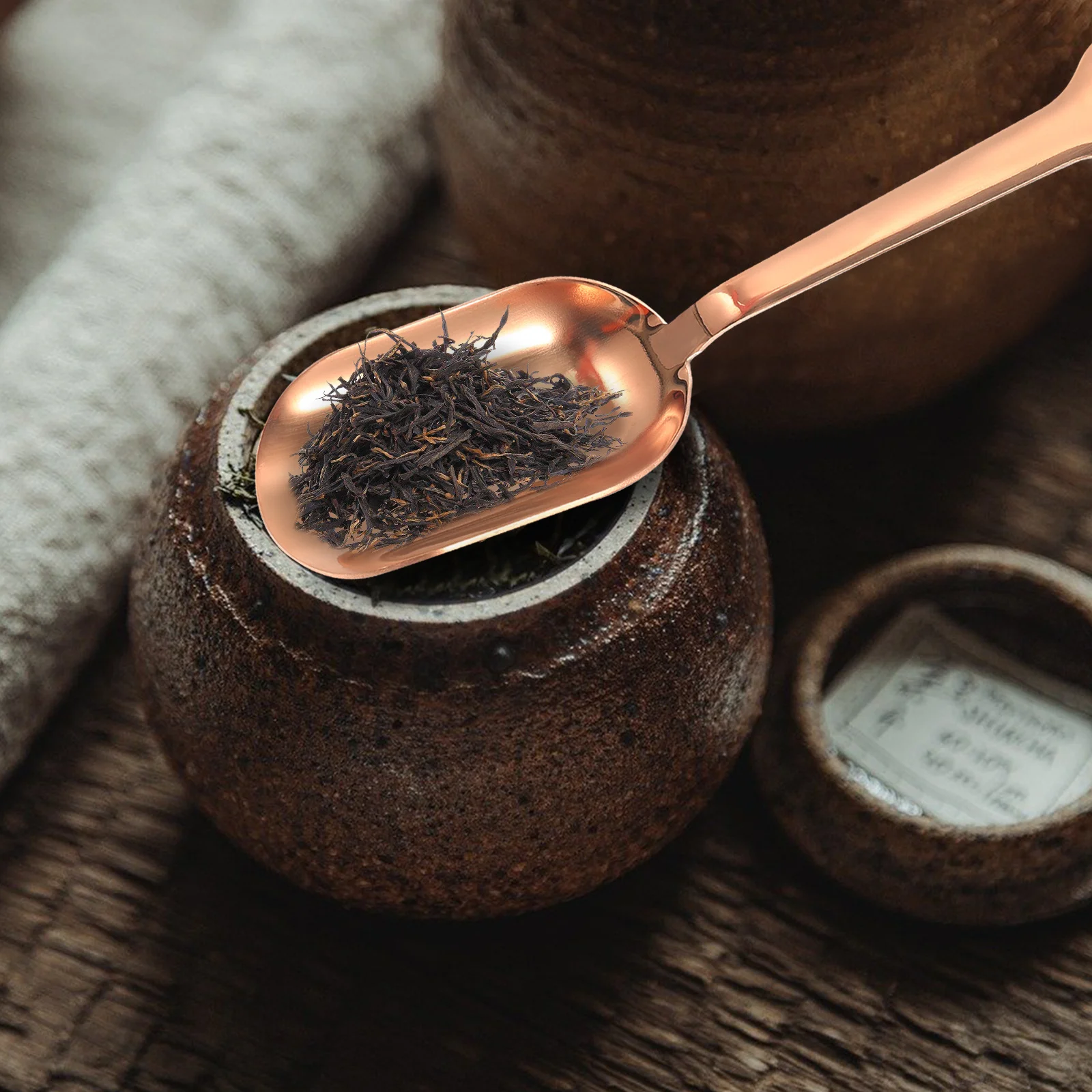 

Premium Metal Tea Scoop with Comfortable Handle Smooth Burr-Free Design Ideal for Tea Accessories and Teaware Salt Serving