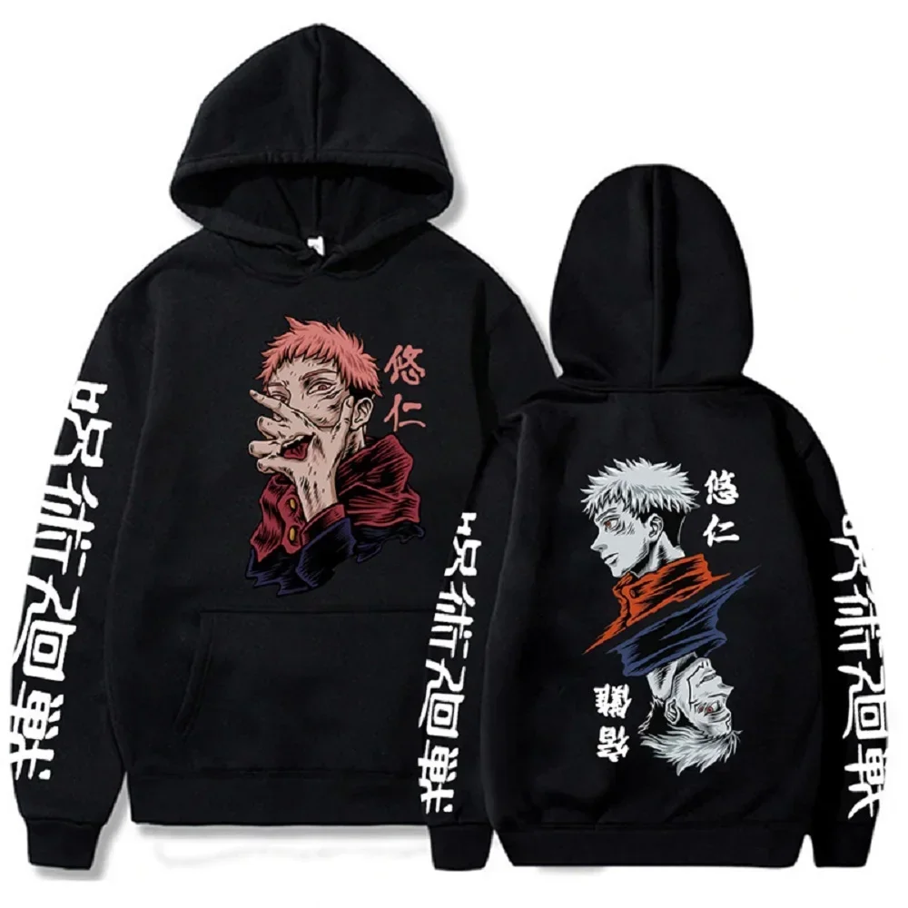 Japan Anime Jujutsu Kaisen Men Women Hoodies Satoru Gojo Loose Sweatshirt Unisex Autumn Warm Casual Streetwear