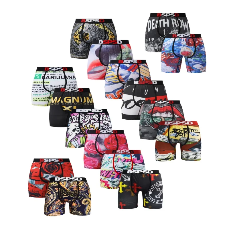 

Sexy Men Underwear Boxers 1Pcs Breathable Sweat-Wicking Man Underpants Plus Size S-XXL Mens Trunks Men's Panties Boxer Briefs