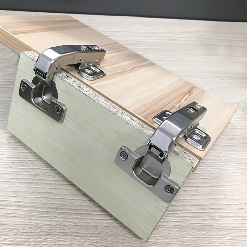 1PCS Stainless Steel 90° Swing Door Hinge Straight Corner Cabinet Buffer Damping Hinge Without Column 180° Door Hinge