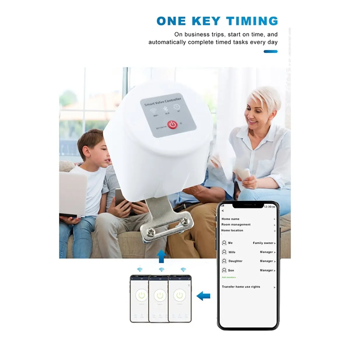 

НОВЫЙ водяной клапан Tuya Wi-Fi Zigbee, запорный шаровой клапан для газов, таймер, контроллер садового крана, поддержка ЕС