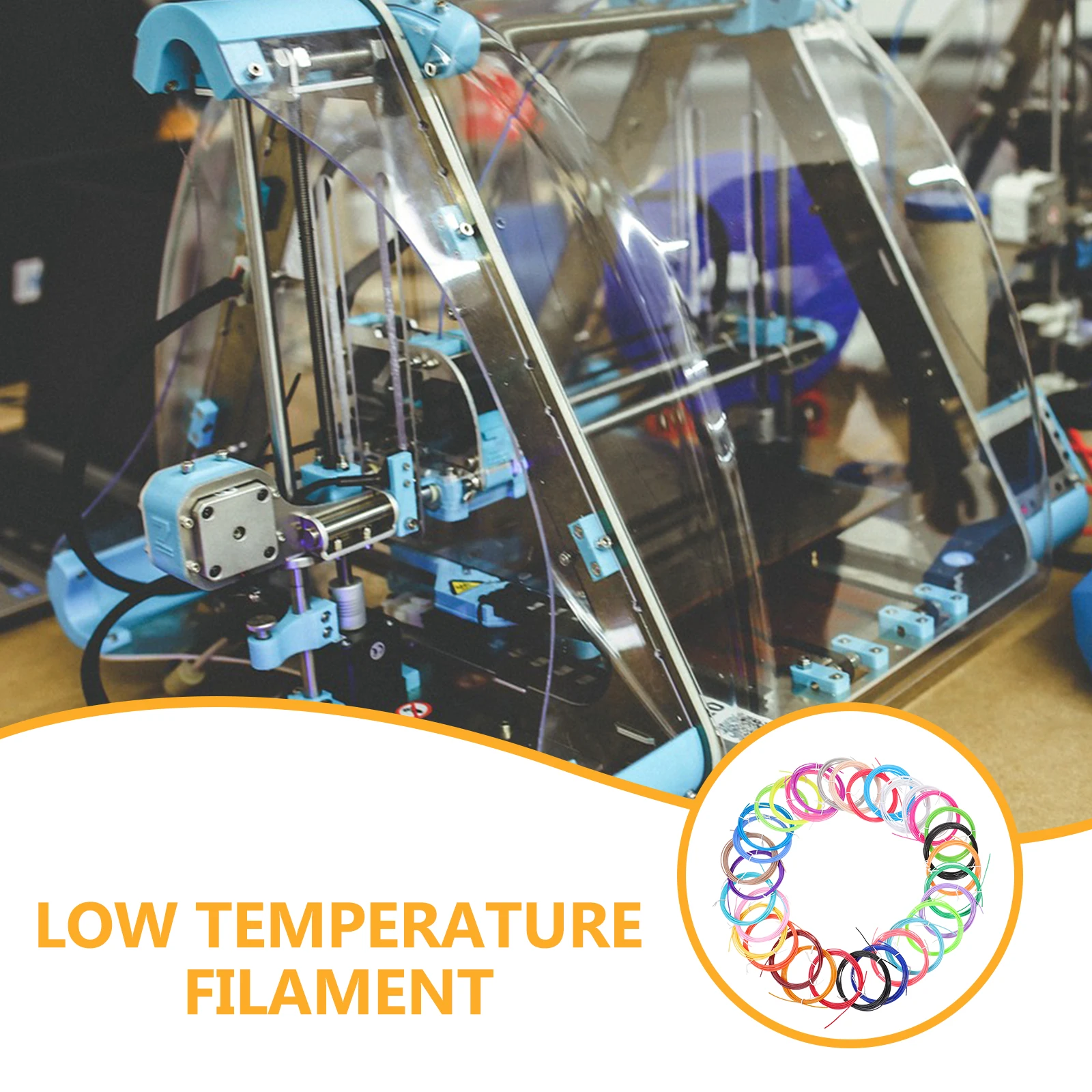 

30Pcs 3D Printer Filament Low Temperature 1.75mm 30-Colors Versatile ABS Filament for 3D Printing Pen Accessories Parts