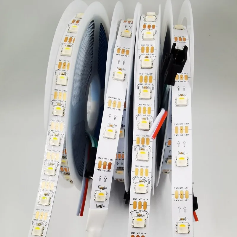 DC12V SK6812 Individual Addressable LED Strip RGBW RGBWW Light SMD5050 4 IN 1 30 60LED/m LED Pixel Tape Light Similar WS2812B 5M