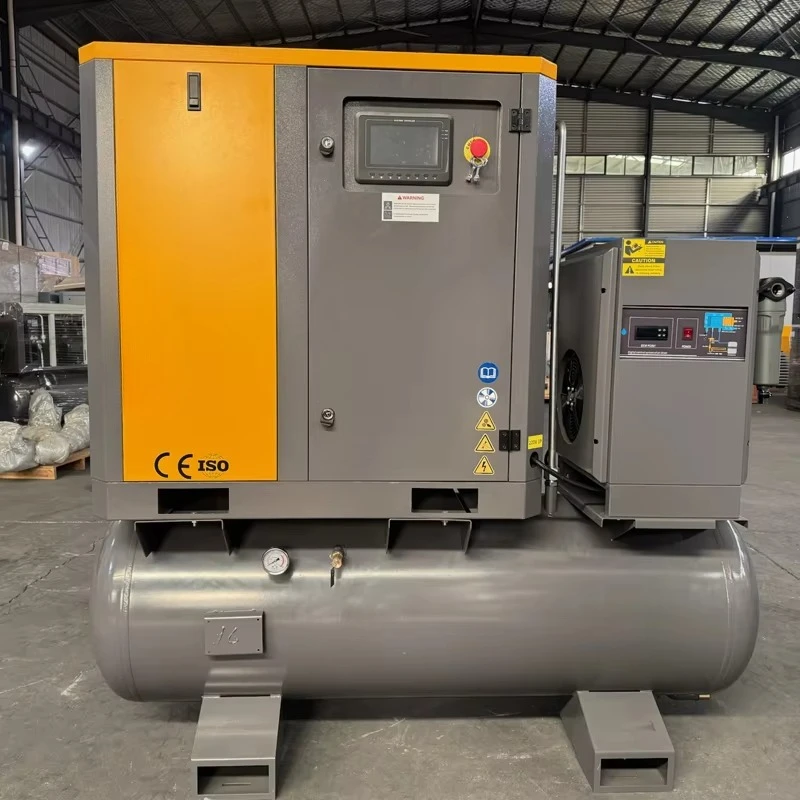 OPPAIR Rotary 7.5kw 10hp Screw Air Compressor With Tank for  Cutting Machine 125psi Customized Industrial  Air Compressor