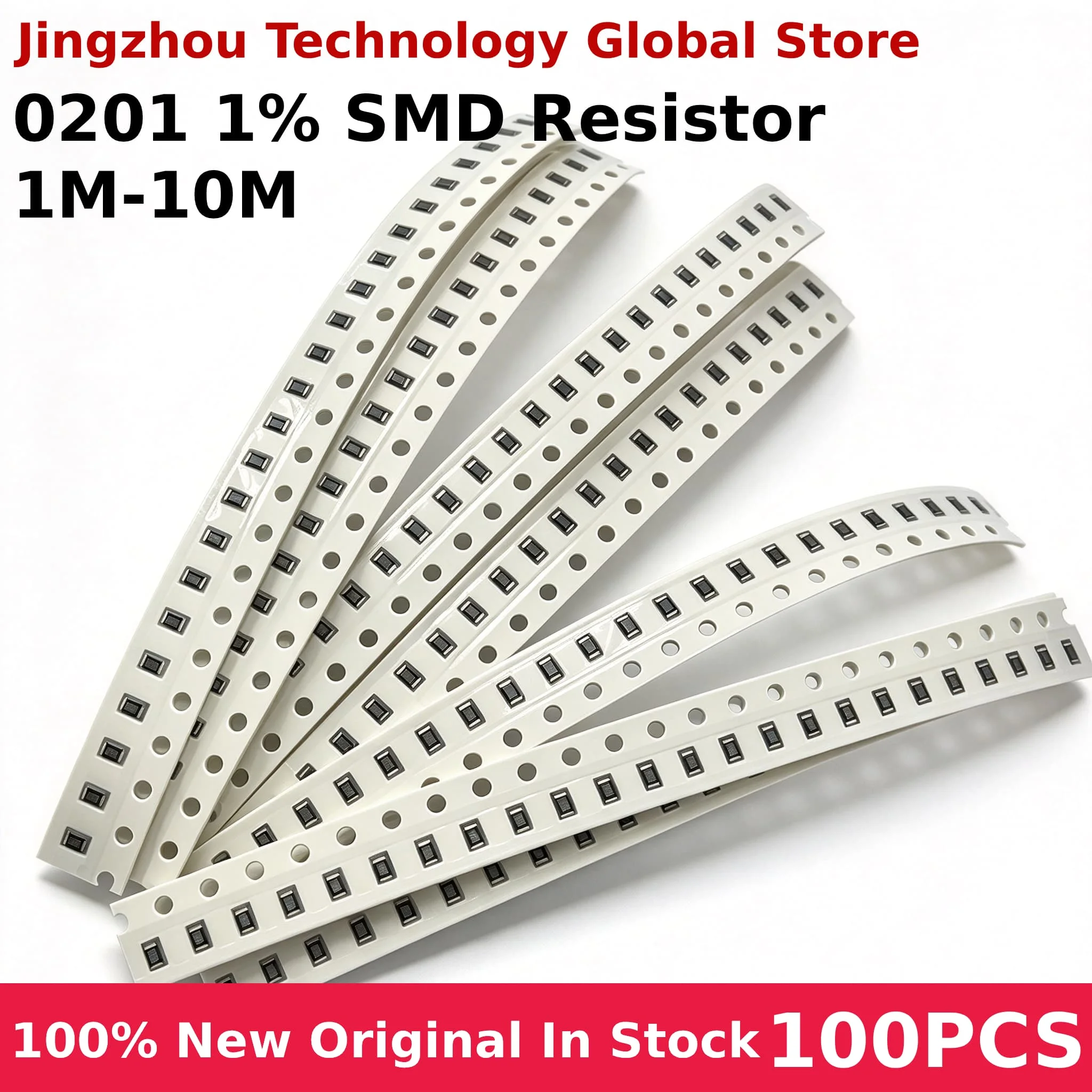 100PCS 0201 1% SMD Resistor 1M-1.5M-2M-2.4M-3M-3.6M-4.3M-5.1M-5.6M-6.2M-6.8M-7.5M-8.2M-9.1M-10M 100% New Wholesale