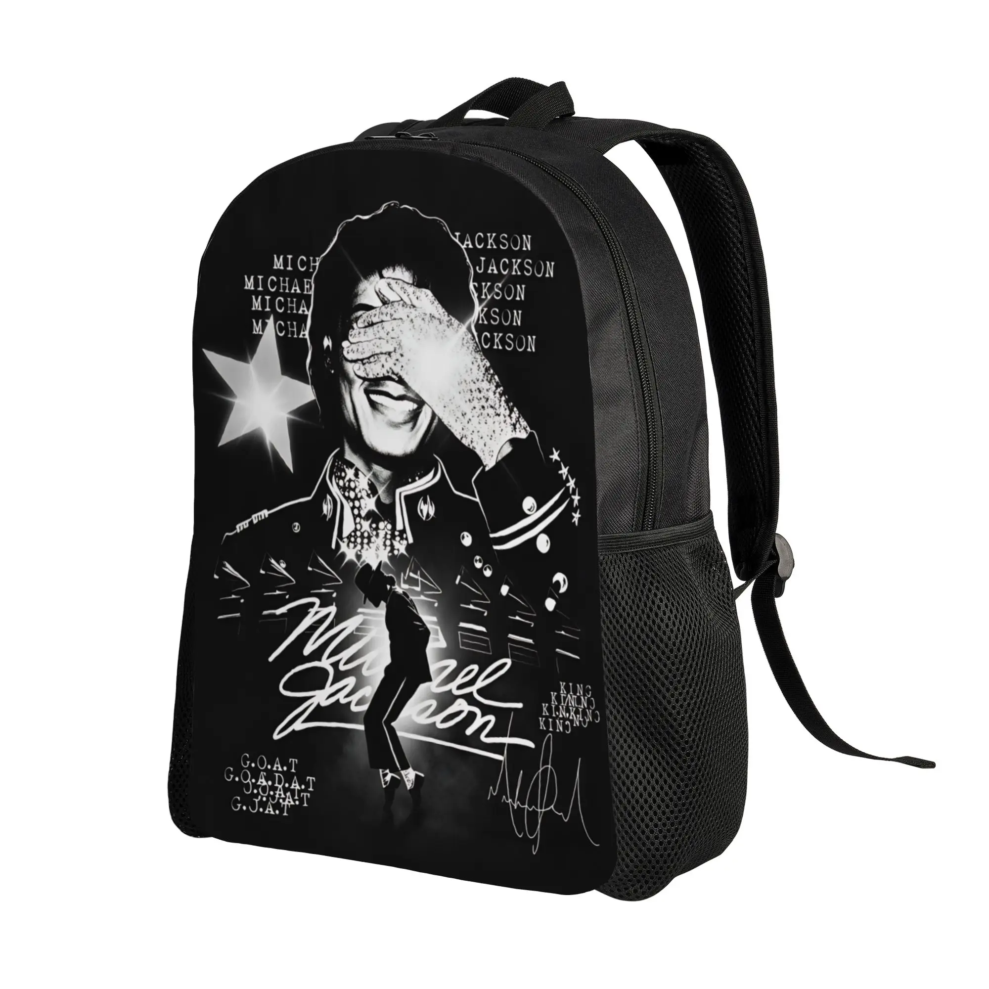 Michael Jackson Backpack  Women Men Polyester University Backpacks Soft Casual High School Bags Rucksack