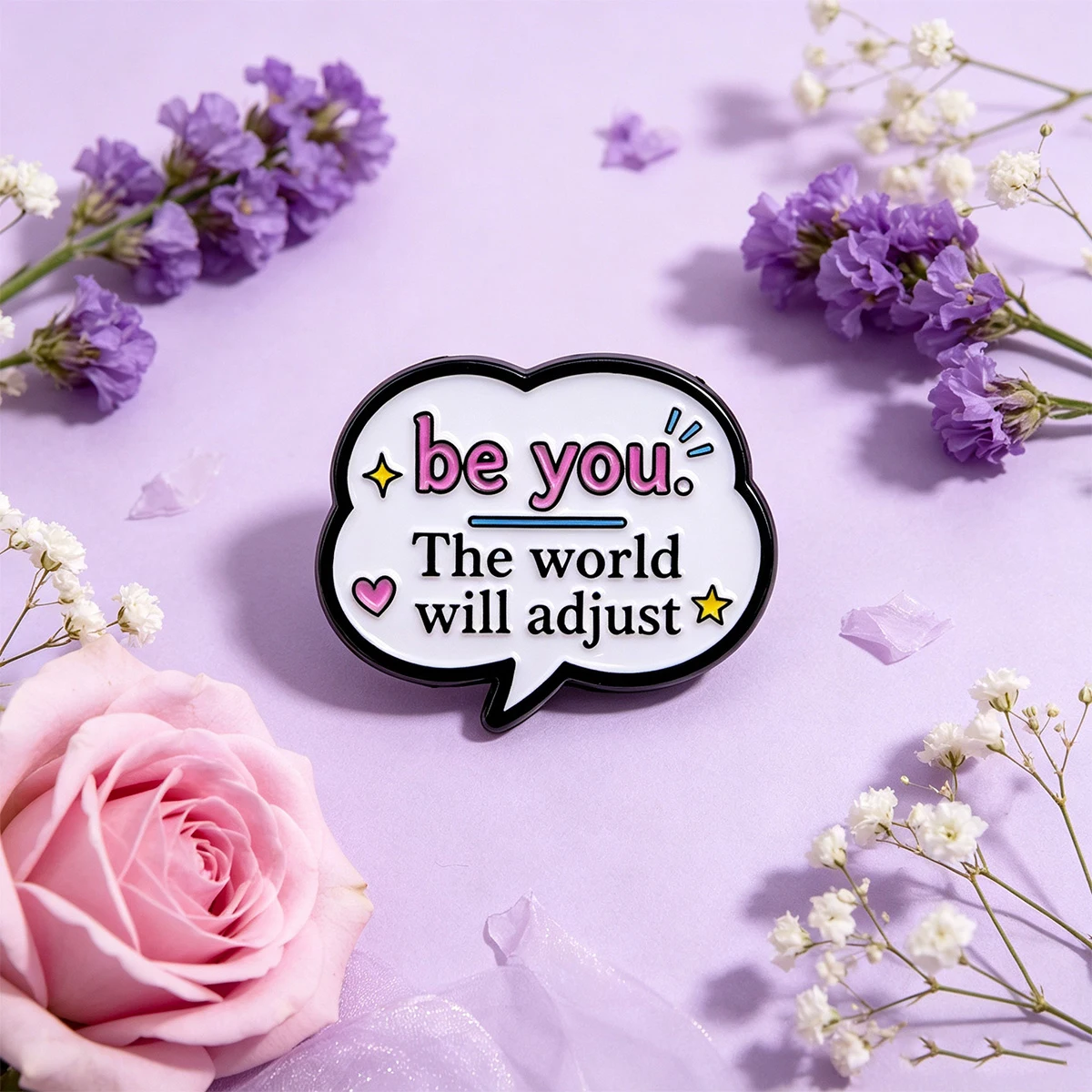 9-teiliges Set „Be You The World Will Adjust“ Emaille-Pins, Cartoon-Broschen für Mantelkragen, Reversnadeln, Metallabzeichen, Schmuckgeschenk – Detail 3