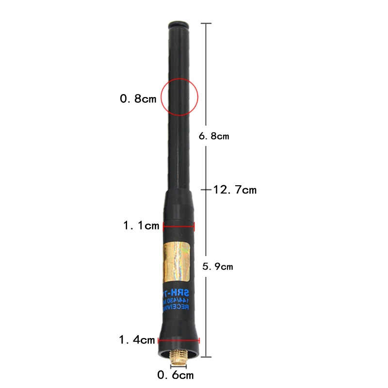 Havest Hand Antenna SRH775 Metal Base UV Double-Megment walkie-Talkie Rod RH775 Upgrade 41cm