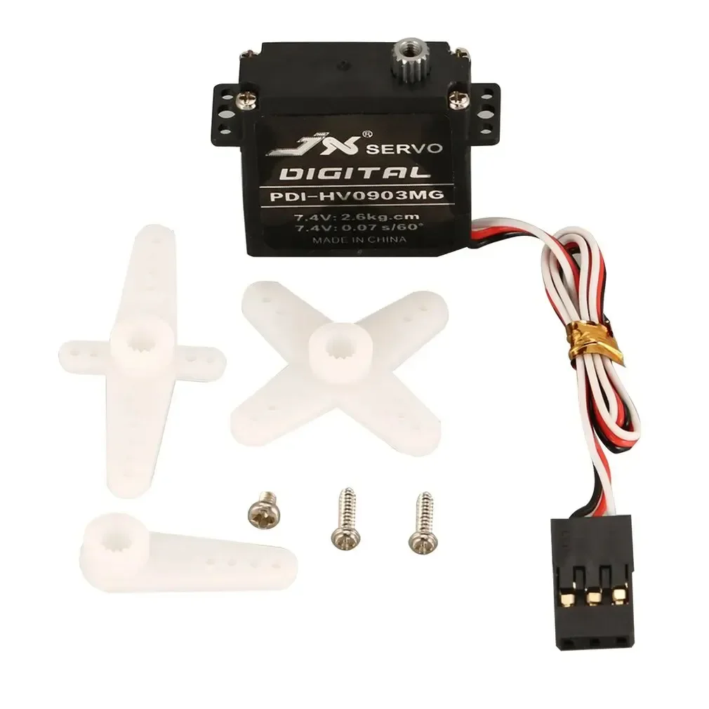 JX PDI-HV0903MG 2,6 kg Mini Coreless Servo Digital Metal Gear DC6 ~ 7,4 V Micro Motor für RC Auto Starrflügel Flugzeug Racing Drone Teil