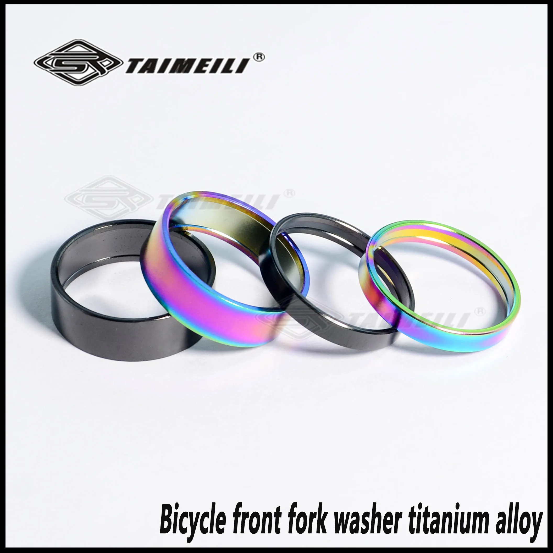 TAIMEILI  Titanium alloy washer bicycle wrist set front fork gasket 5mm 10 mm 1PCS