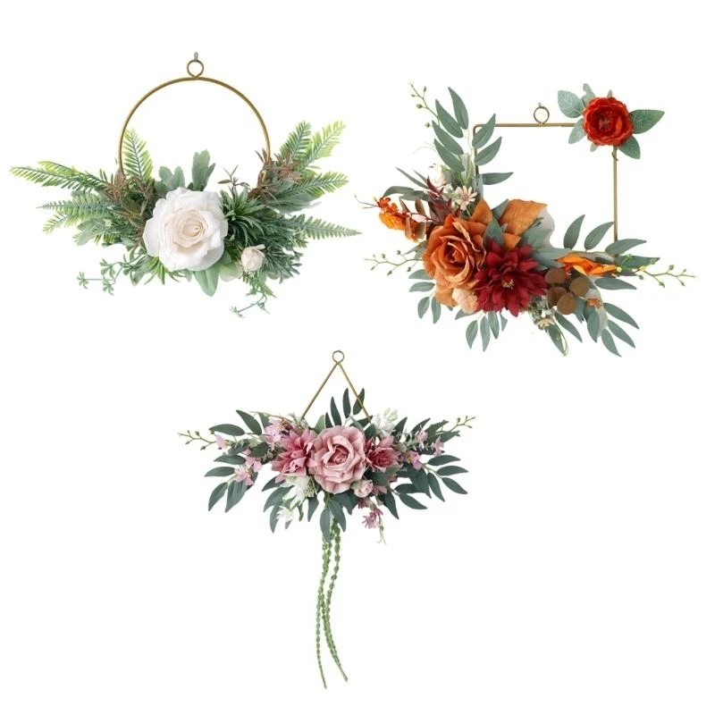 

Artificial Wreath Spring Wreath for Front Door 15UB