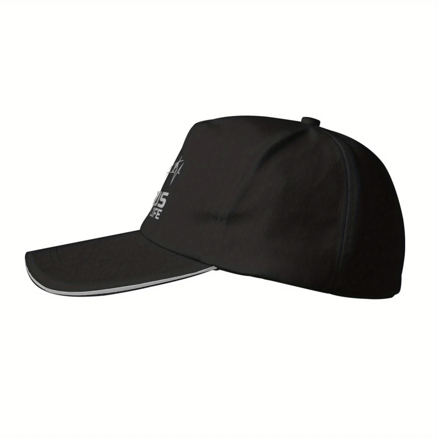 Women's Baseball Cap - Religious Jesus Saved My Life Hat, Christian Faith Gift, Black with White Lettering, Casual Church Outfit