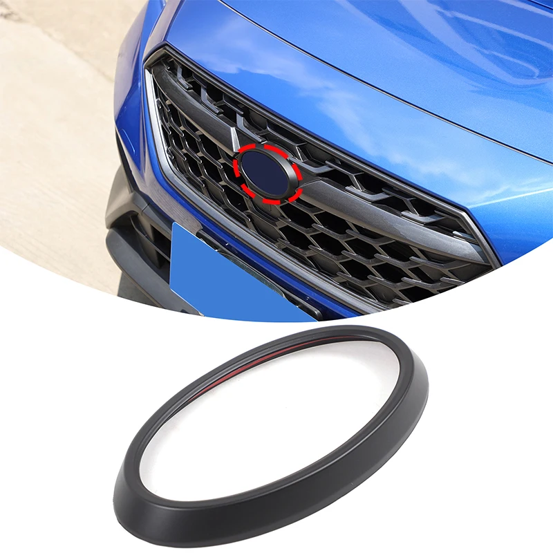 Front Emblem Trim Ring ABS Car Logo Ring Decoration Front Grille Logo Frame Trim Sticker For Subaru WRX Subaru Levorg 2022-2026